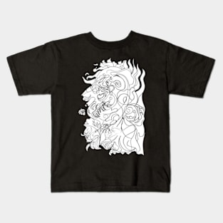 Dragon with rose Kids T-Shirt